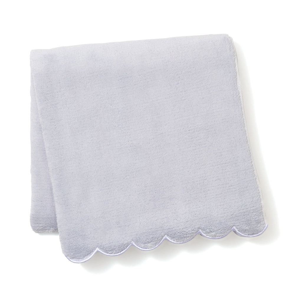 Microfiber Bath Towel Scallop Light Blue