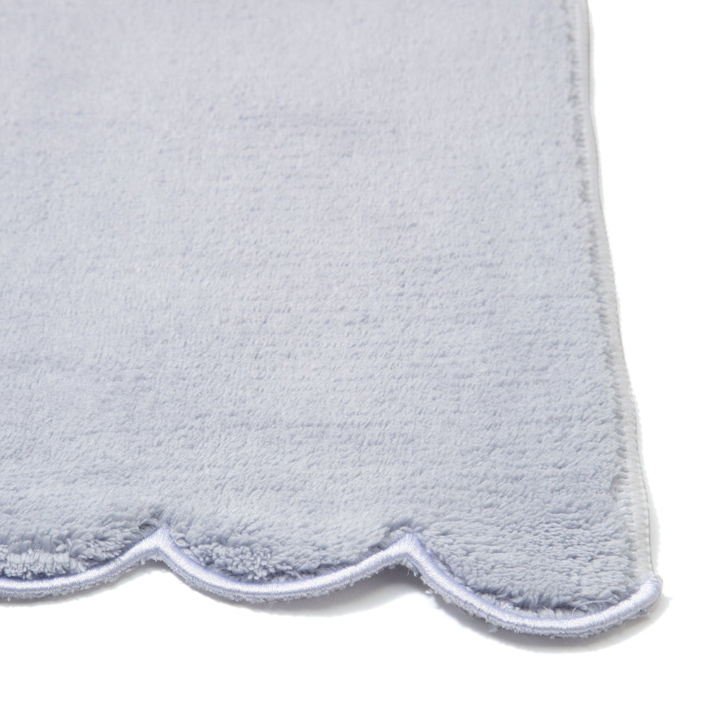Microfiber Bath Towel Scallop Light Blue
