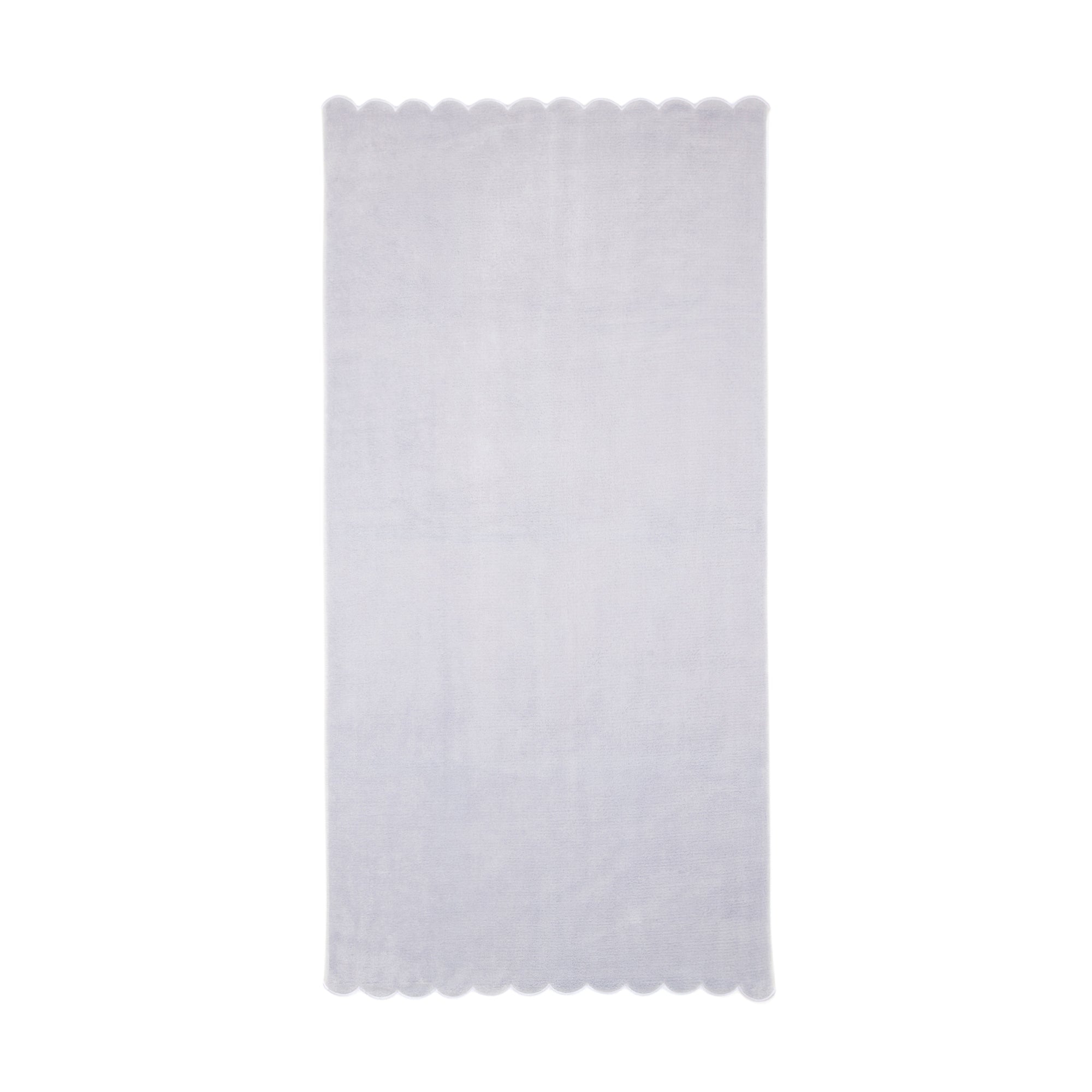 Microfiber Bath Towel Scallop Light Blue