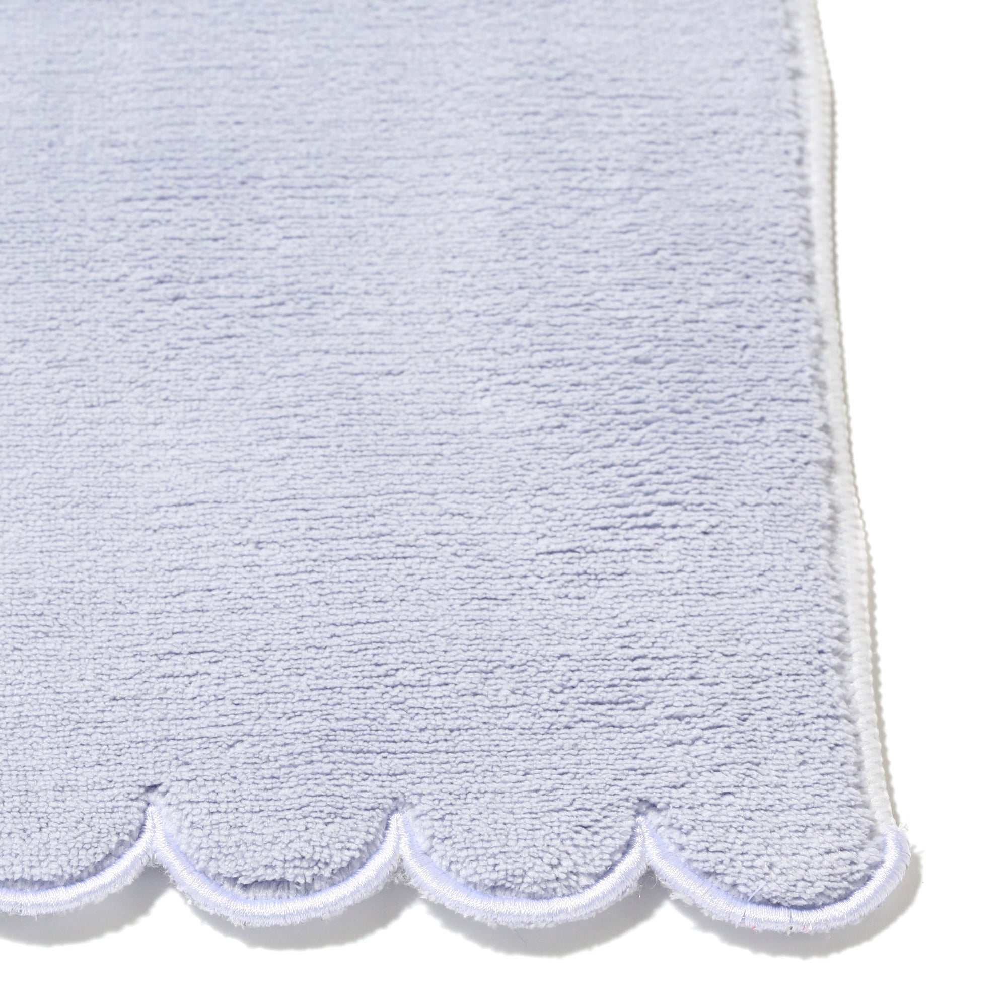 Microfiber Face Towel Scallop Light Blue