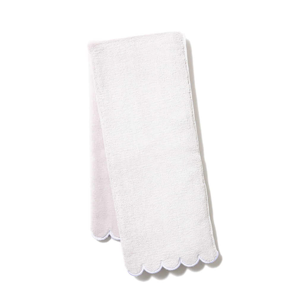 Microfiber Face Towel Scallop Gray