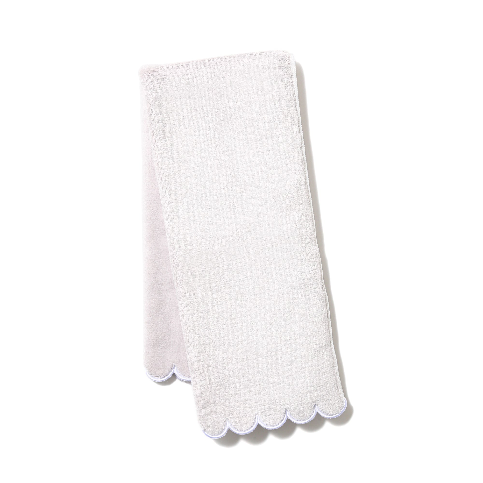 Microfiber Face Towel Scallop Gray
