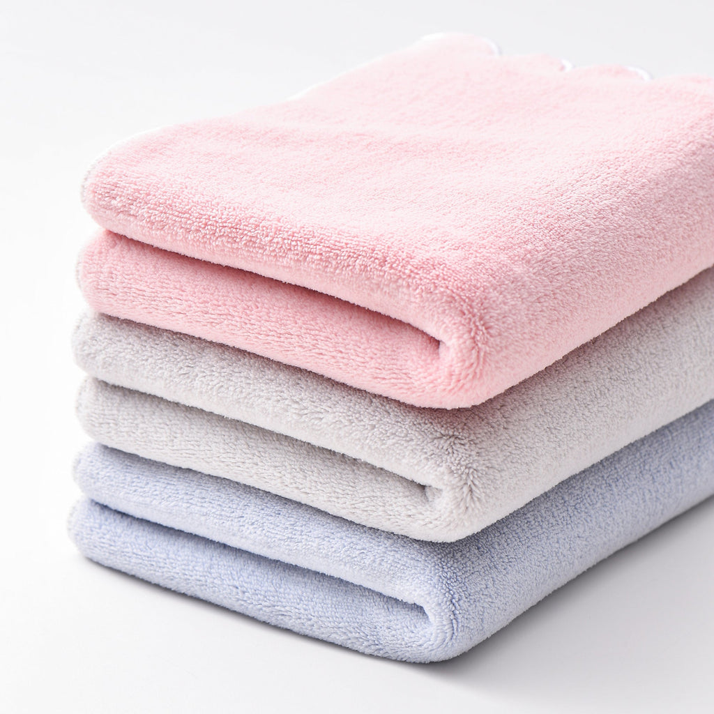 Microfiber Face Towel Scallop Gray