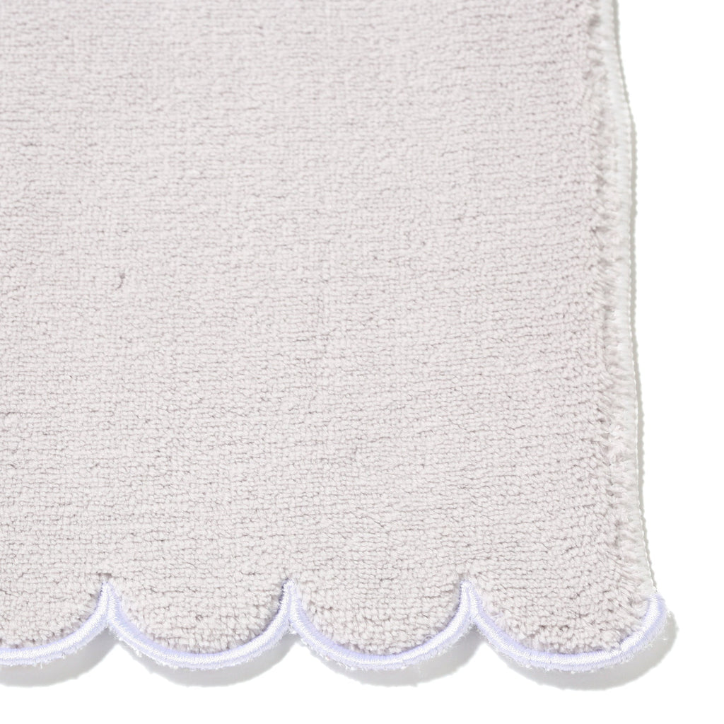 Microfiber Face Towel Scallop Gray
