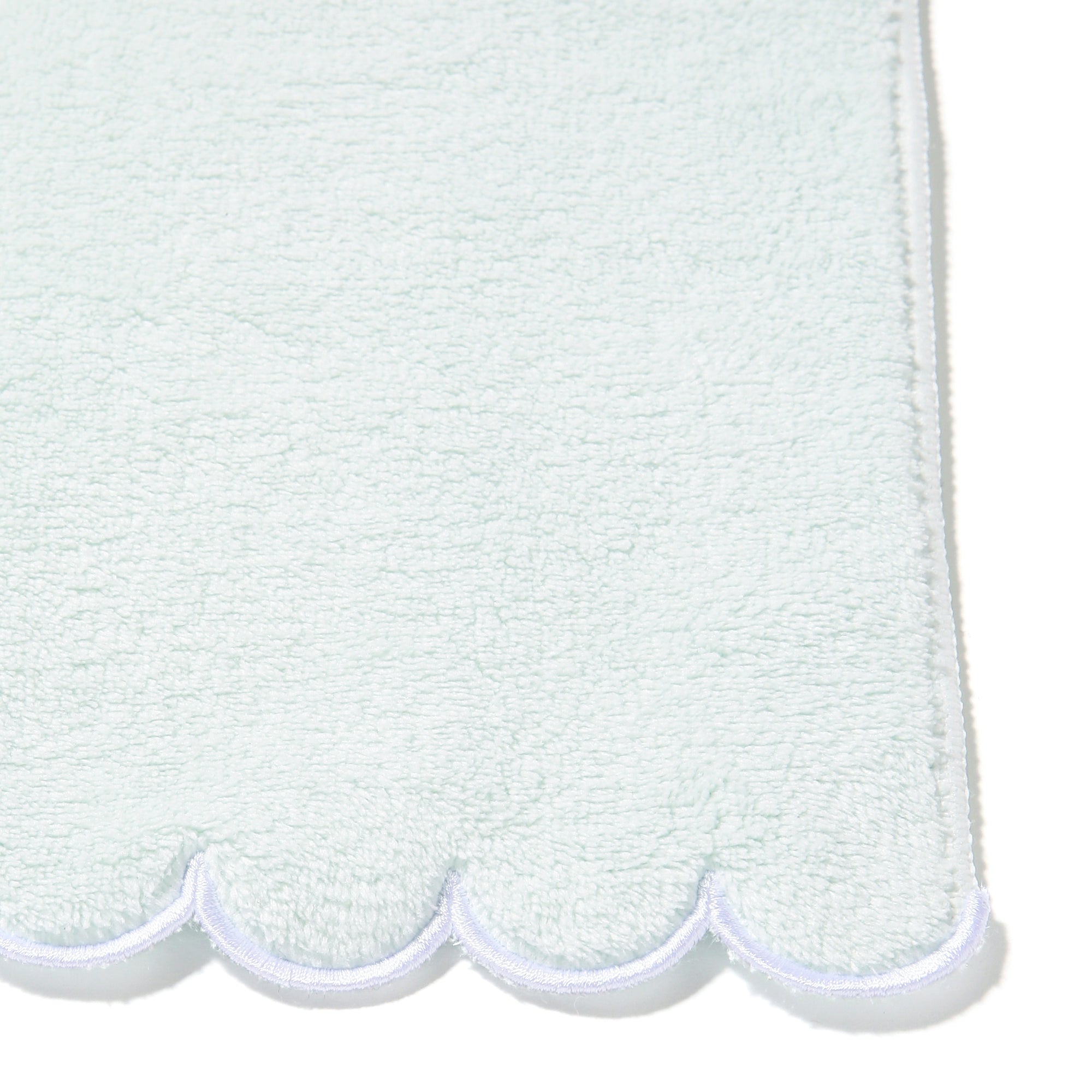 Microfiber Face Towel Scallop Green