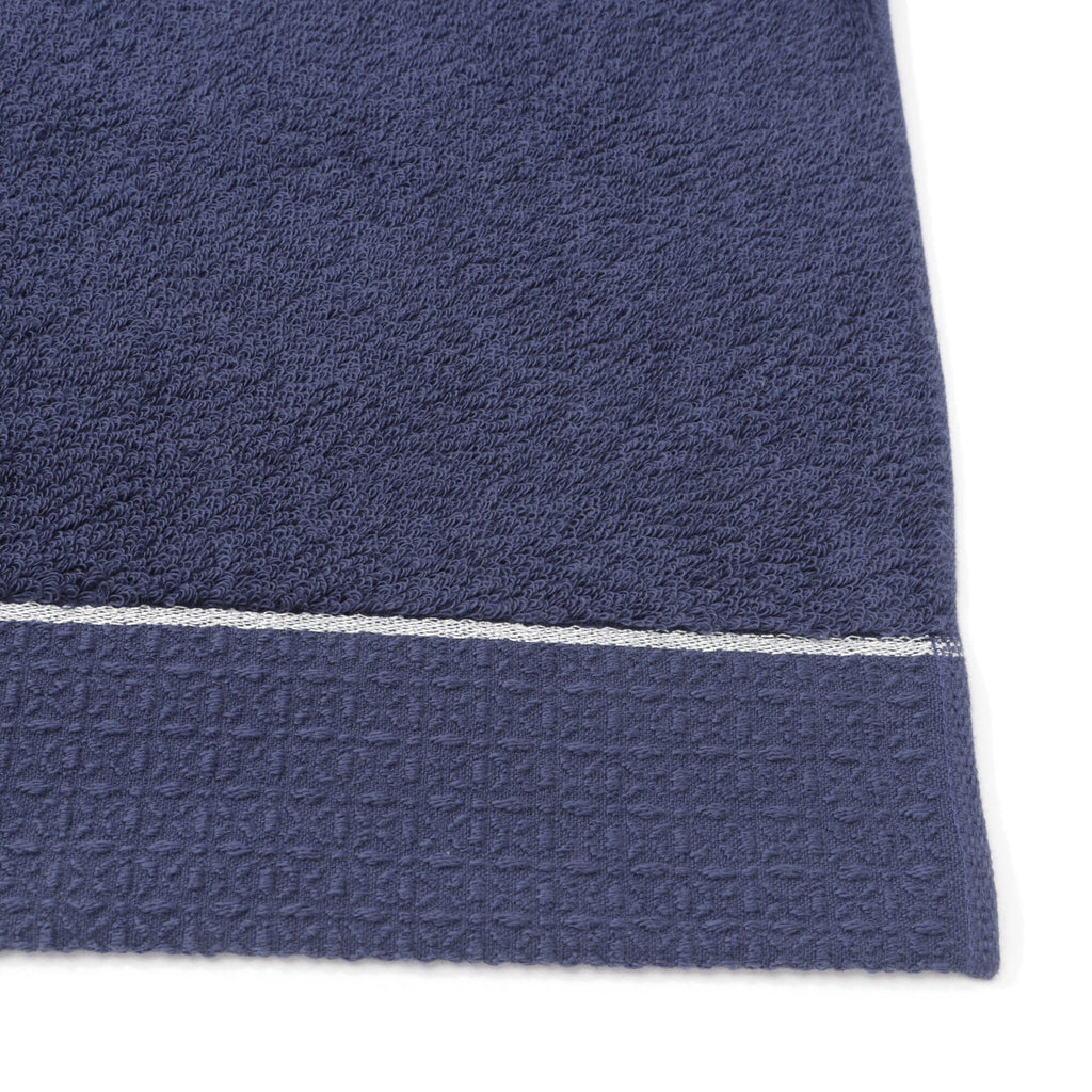 Embroidery Bath Towel   Navy